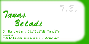 tamas beladi business card